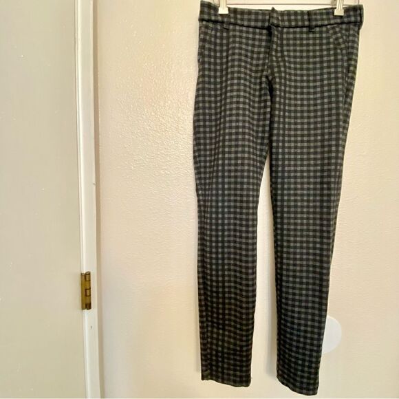 Kut from the Kloth Elyse Checkered mid rise Skinny black goth plaid stretch 4 - Picture 3 of 15